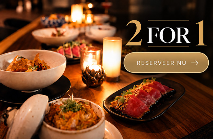 2 FOR 1 menu bij Papa Ito: vier gangen voor twee personen