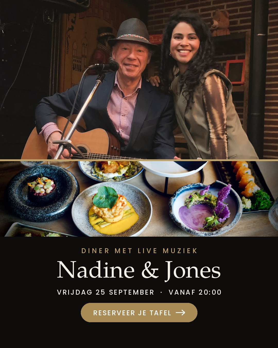 Nadine & Jones live bij Papa Ito op vrijdag 25 september