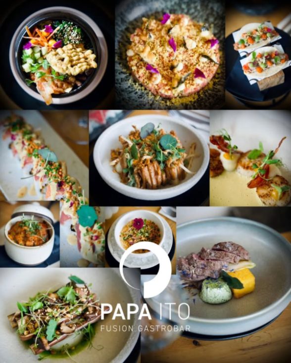 Collage van gerechten van het nieuwe menu van Papa Ito